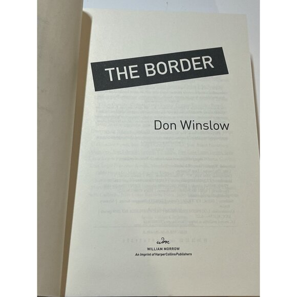 The Border Don Winslow Book 3 Cartel Trilogy Crime Thriller Hardcover - Picture 6 of 6